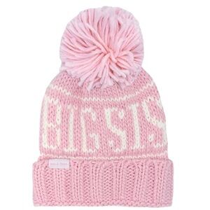 Bits & Bows Big Sis Bobble Hat Pink Knit Pom Beanie Toddler 12-36 Months